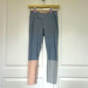 Outdoor Voices 7/8 Dipped Legging Tri-color Blue Gray Pink — Medium